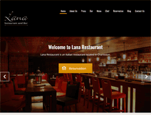 Tablet Screenshot of lanarestaurant.com